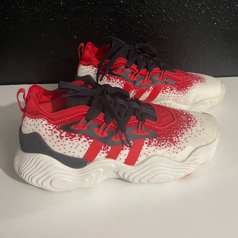 adidas Red and White Athletic Shoes